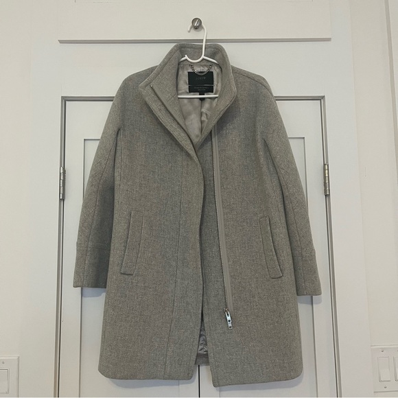 J.Crew Stadium-Cloth Cocoon Coat in Heather Grey Size 2 - Picture 7 of 15